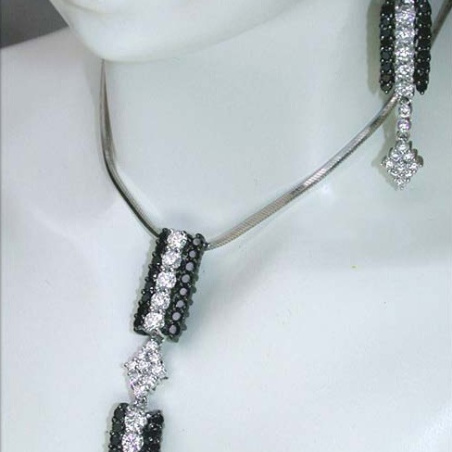 Exquisite Black & White Diamond Pendant