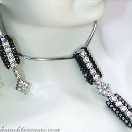 Exquisite Black & White Diamond Pendant