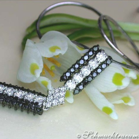 Exquisite Black & White Diamond Pendant