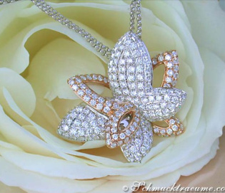 Beautiful Diamond Butterfly Pendant