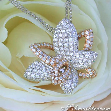 Beautiful Diamond Butterfly Pendant