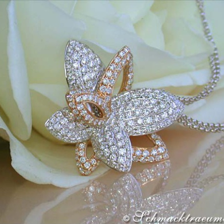 Beautiful Diamond Butterfly Pendant