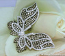 Magnificent Butterfly Pendant with Natural Brown & White Diamonds