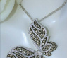 Magnificent Butterfly Pendant with Natural Brown & White Diamonds