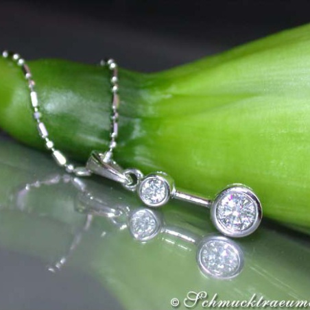 Delicate Diamond Solitaire Necklace