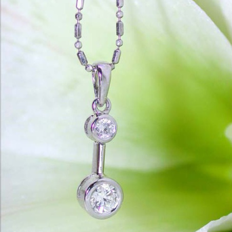 Delicate Diamond Solitaire Necklace