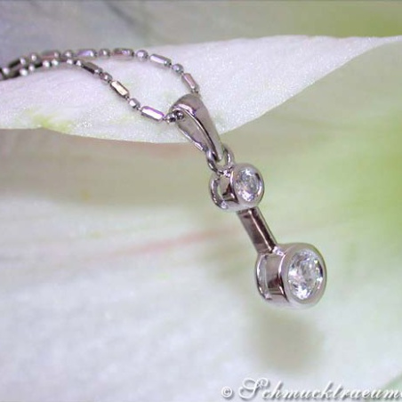 Delicate Diamond Solitaire Necklace