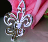 Huge "Fleur de Lis" Style Diamond Pendant