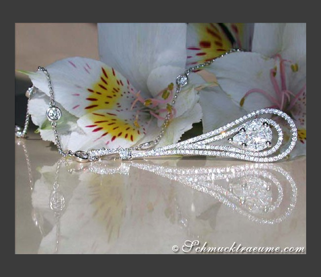 Glorious "Illusion Style" Diamond Pendant