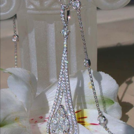 Glorious "Illusion Style" Diamond Pendant
