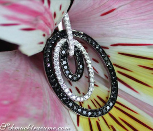 Pretty Black & White Diamond Pendant