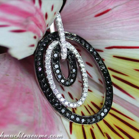 Pretty Black & White Diamond Pendant