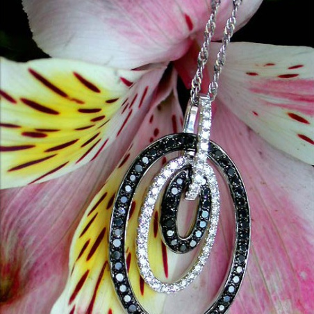 Pretty Black & White Diamond Pendant