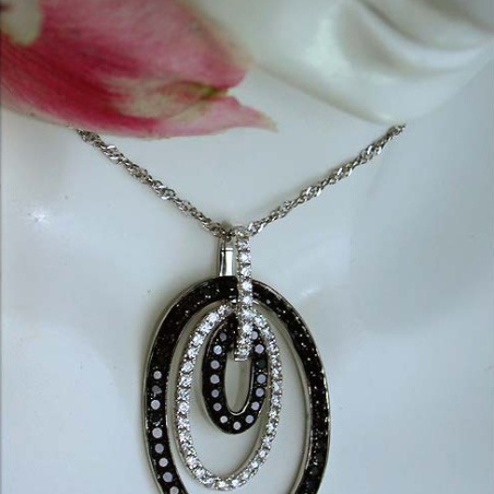 Pretty Black & White Diamond Pendant