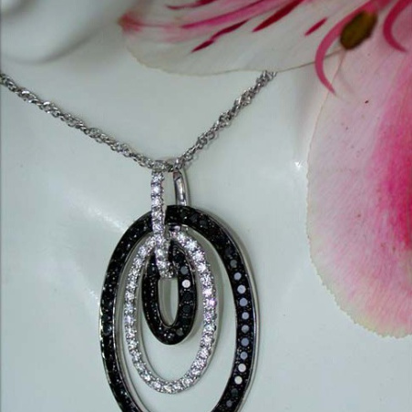 Pretty Black & White Diamond Pendant