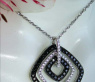 Sophisticated Black & White Diamond Pendant