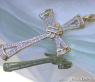 Precious Diamond Cross Pendant in Yellow gold