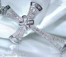 Precious Diamond Cross Pendant in White gold
