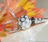 Unique Golf Tee Pendant with Black & White Diamonds