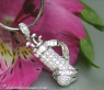 Exquisite Golf Bag Diamond Pendant in White gold 18k