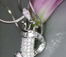 Exquisite Golf Bag Diamond Pendant in White gold 18k