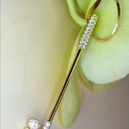Brillanten Golfschläger Anhänger / Golf Accessoire