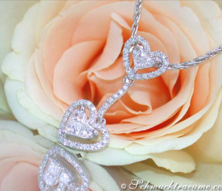 Feminine Princess Diamond Heart Pendant