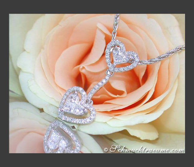 Feminine Princess Diamond Heart Pendant Feminine Princess Diamond Heart Pendant
