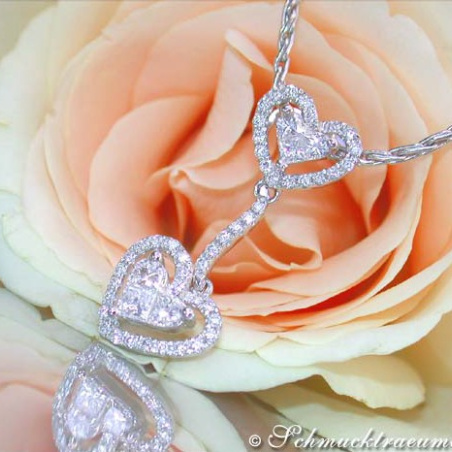 Feminine Princess Diamond Heart Pendant