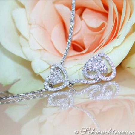 Feminine Princess Diamond Heart Pendant