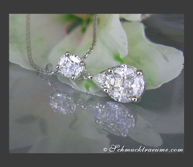 Picture Perfect "Illusion Style" Diamond Pear Pendant Picture Perfect "Illusion Style" Diamond Pear Pendant
