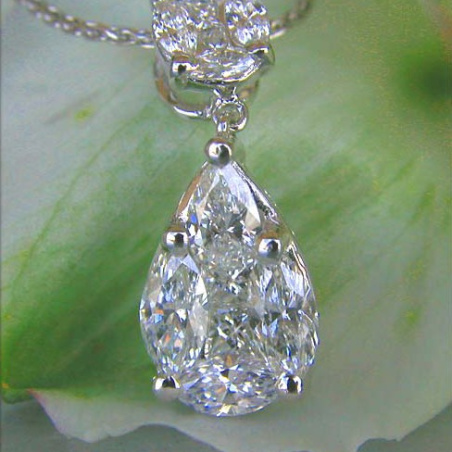 Picture Perfect "Illusion Style" Diamond Pear Pendant