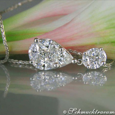Picture Perfect "Illusion Style" Diamond Pear Pendant