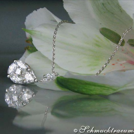 Picture Perfect "Illusion Style" Diamond Pear Pendant