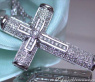 Precious Diamond Cross in Cross Pendant in White Gold 18k