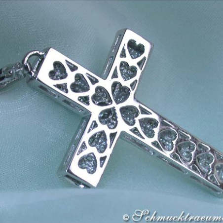 Precious Diamond Cross in Cross Pendant in White Gold 18k