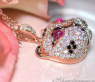 Fabulous Diamond Panther Pendant incl. Chain