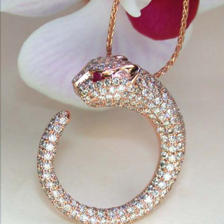 Extravagant Diamond Panther Pendant on Chain