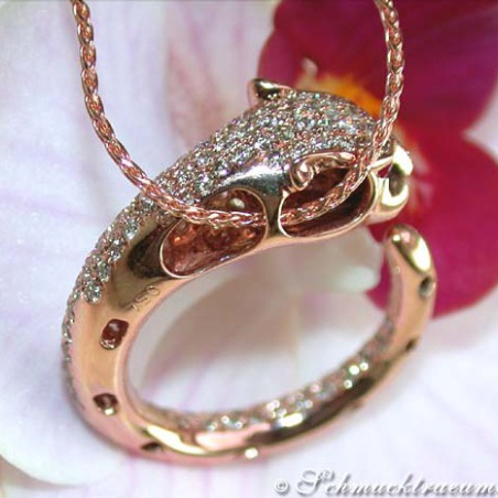 Extravagant Diamond Panther Pendant on Chain