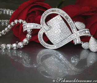 High-end Diamond Heart Pendant (9,79 ct.)