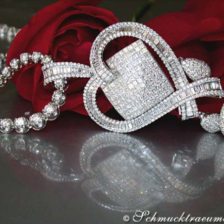 High-end Diamond Heart Pendant (9,79 ct.)