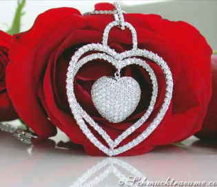 Excellent Diamond Heart Pendant