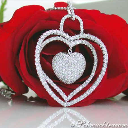 Excellent Diamond Heart Pendant