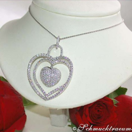 Excellent Diamond Heart Pendant