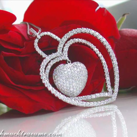 Excellent Diamond Heart Pendant