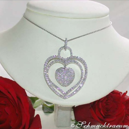 Excellent Diamond Heart Pendant