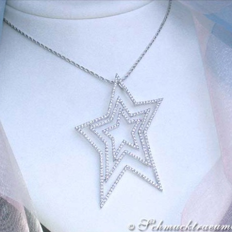 Unique Diamond Star Pendant