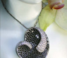 Top-class Black & White Diamond Heart Pendant