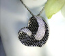 Top-class Black & White Diamond Heart Pendant
