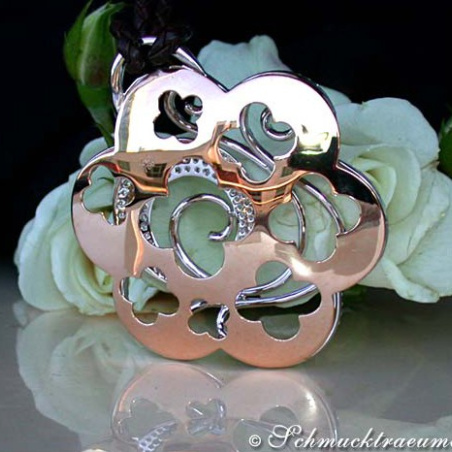 Opulent Diamond Pendant on Leather Cord